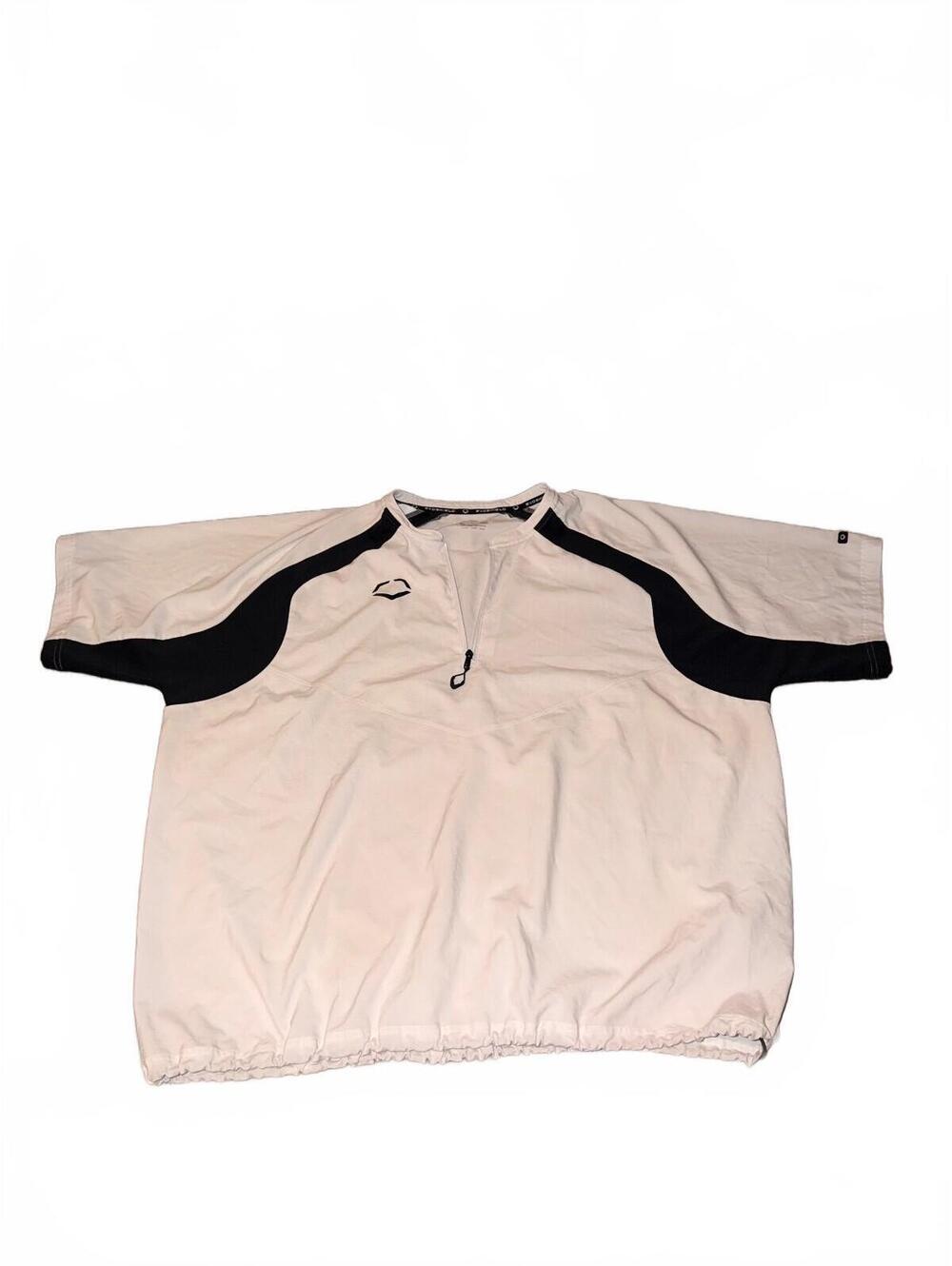 EvoShield Men's 3XL Short Sleeve Pullover Baseball Jersey White and Black